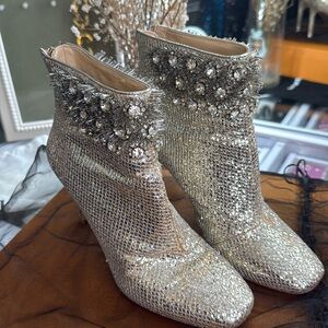 Imagine by vince camuto dressy gold ankle boots